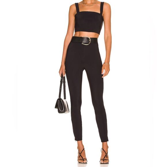 Theory Seamed Satin Legging Ankle Zippers - Picture 2 of 11